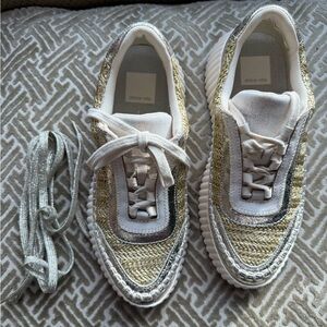 Dolce Vita Silver and Gold Sneakers